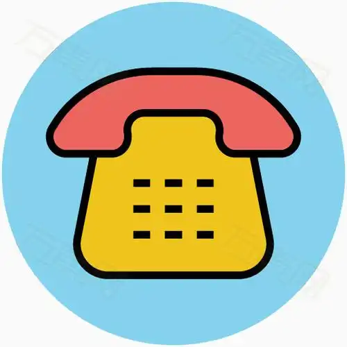 卡通手绘餐饮素材 电话图标