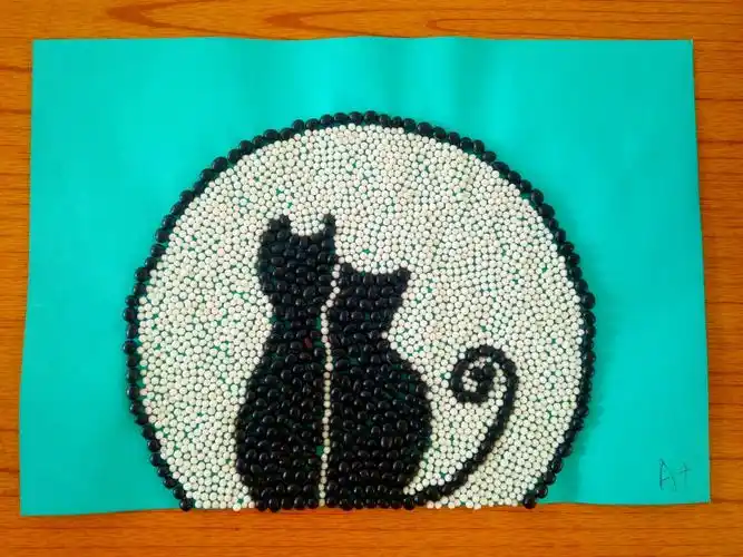 手工作品(种子贴画)