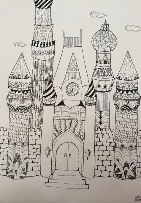 城堡简笔画图片 城堡简笔画图片大全儿童简笔画
