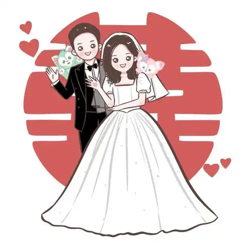 可爱卡通婚礼人形立牌价格优惠,不限单量哦#头像分享  #婚礼  #结婚