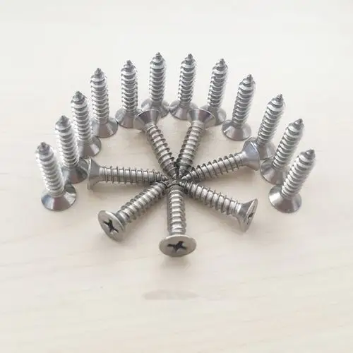 304不锈钢平头自攻螺钉 十字沉头自攻螺丝 国标自攻钉m2.9 m6.