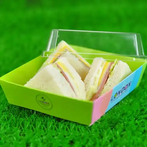 透明三文文治纸塑三明治正方形西点热狗烘焙饼干点心包装盒