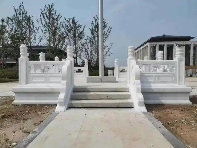 石雕栏杆,汉白玉栏杆,升旗台护栏