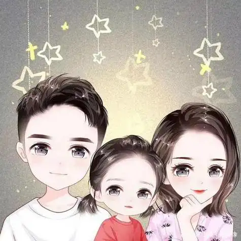 一家三口三个女儿的头像 女生头像图片大全 -【爱个性】