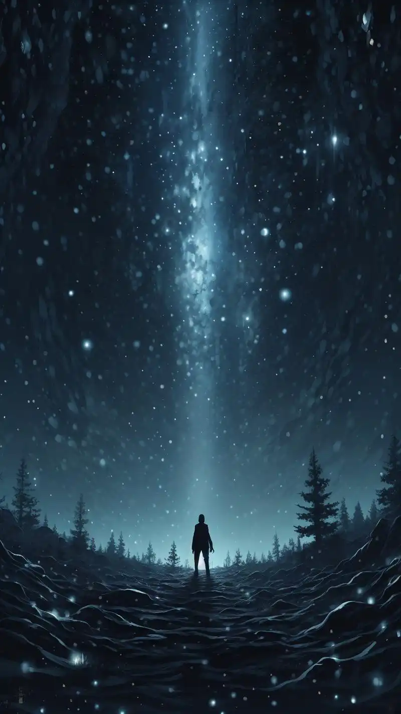 78黑图案星空壁纸,美到窒息90 神秘的黑图案与璀璨星空相遇,碰撞