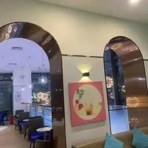 不锈钢圆弧折弯拱形门套装饰 黑钛金l型收边u型拉弯拱门门套一体