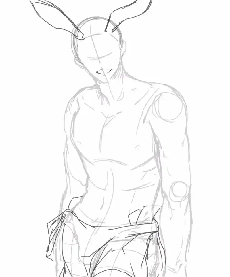 哦莫,喜欢腹肌男吗.#绘画参考 #素材 - 抖音