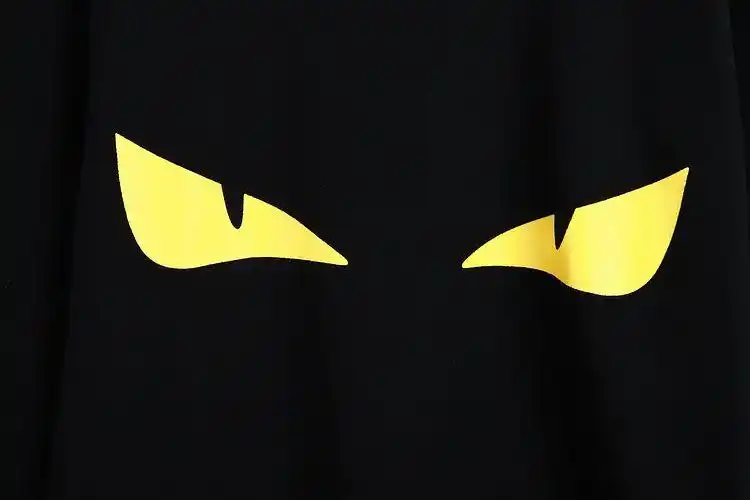 原宿小恶魔眼睛印花情侣装卫衣