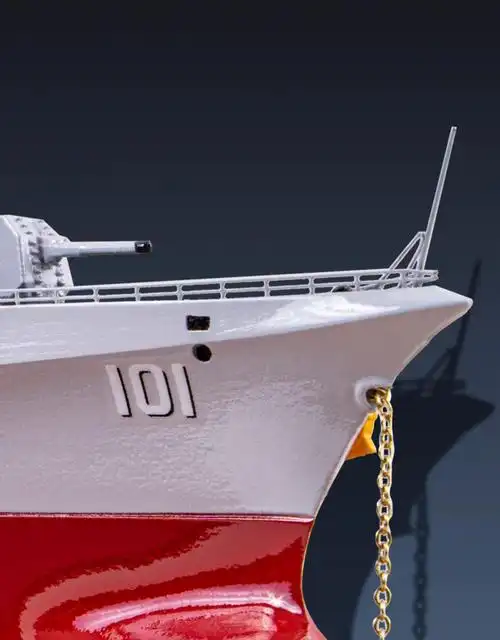 101南昌舰仿真船模型成品055海军军舰珍藏版拼装模型浅灰色