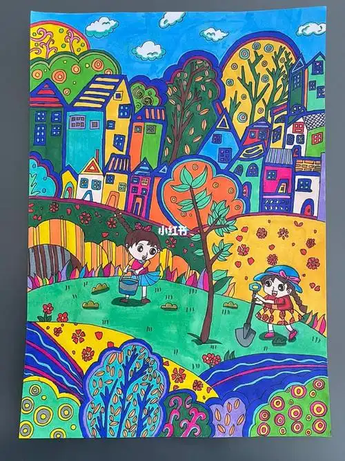 五年级绘画作品