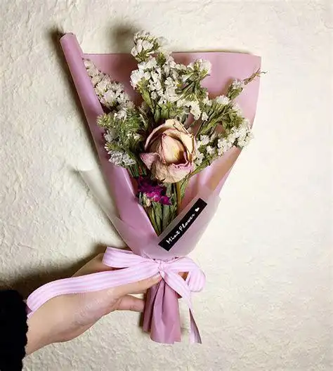 手工包花束方法图解-插花教程包花束,玫瑰花束最新包装方法,韩式简易