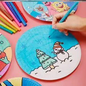 盘子画diy手绘手工制作图片