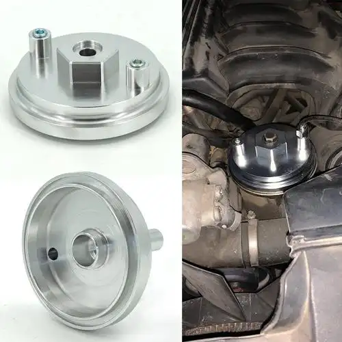 跨境汽车改装零部件 铝合金机油滤清器盖机油适配器 适用bmw