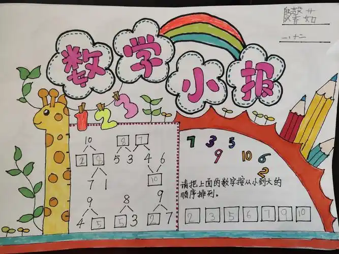 一年级12班第一单元优秀数学小报