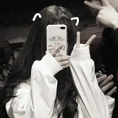 软锦女生软妹可爱头像手机挡脸