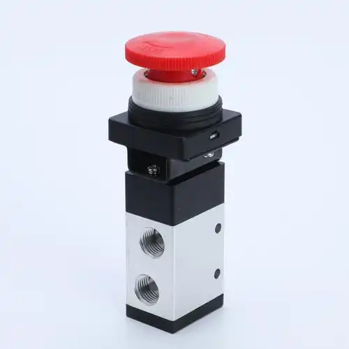 气动紧急切换开关机械阀mv322eb二位三通按钮急停自锁olk欧雷凯