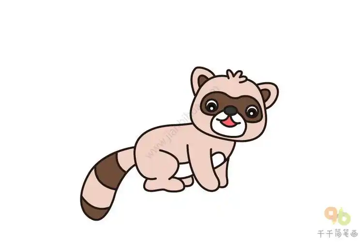 浣熊简笔画图片大全简单好画
