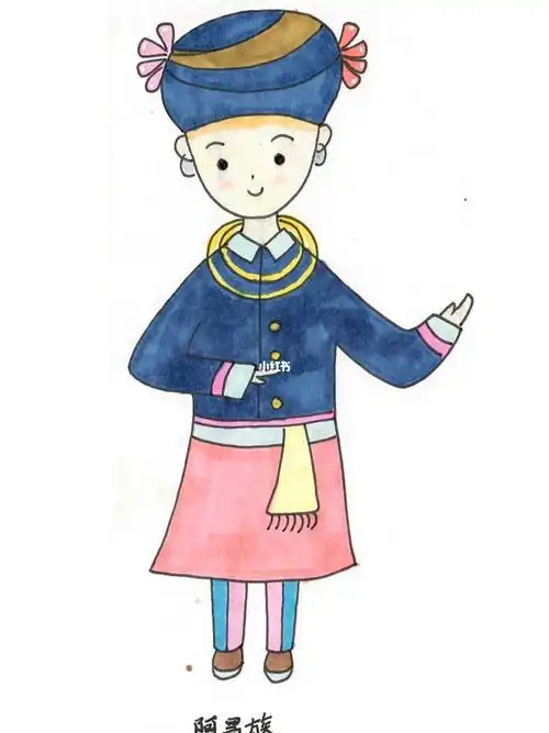 每日分享丨15次 马克笔临摹,56个民族系列——阿昌族.