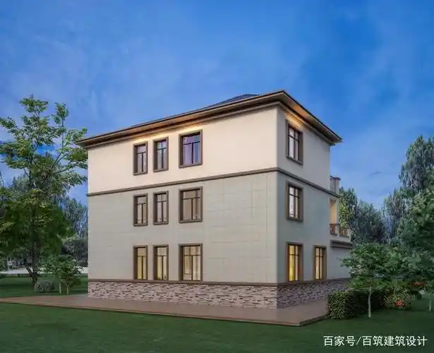 商铺居住一体住宅,新中式三层别墅