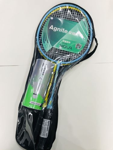 安格耐特f21352支羽拍金双羽毛球拍男女儿童套装羽毛球