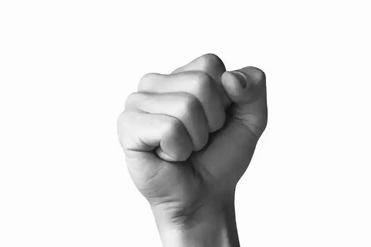 团结握拳图片