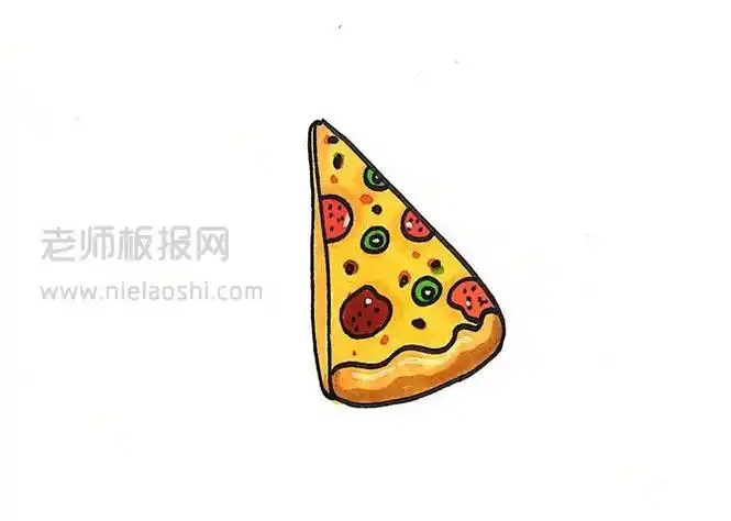 qq红包披萨简笔画图片 披萨怎样画