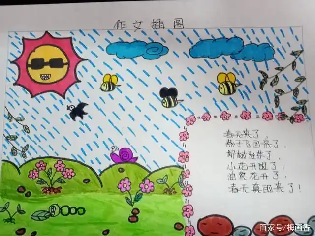 五年前课堂画作——作文插图