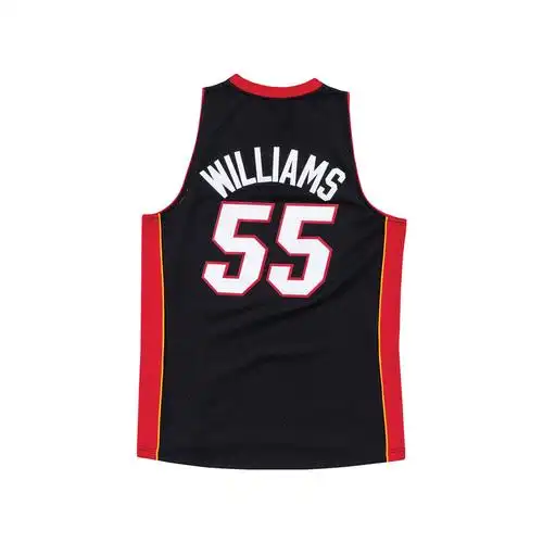 nbamn复古球衣sw迈阿密热火杰森威廉姆斯黑色客场篮球服