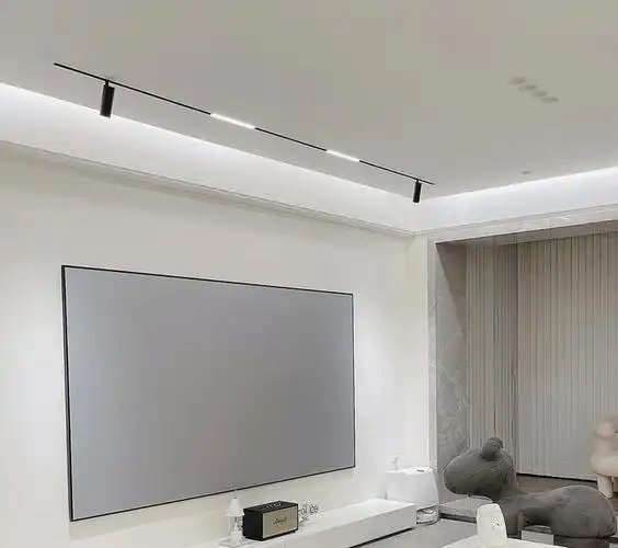 磁吸轨道灯嵌入式暗装线条灯无主灯客厅照明装磁吸式暗藏led射灯的的