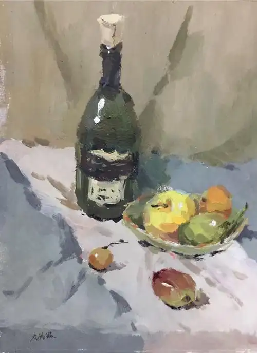 世正美校初二水粉静物临摹,写生