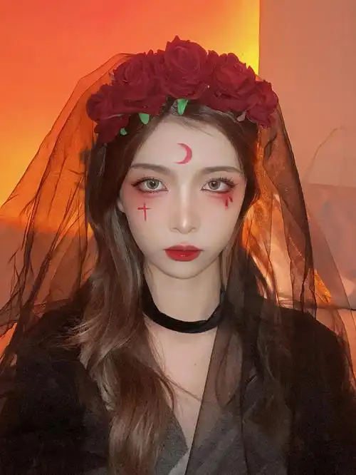万圣节鬼新娘妆容