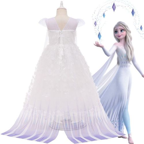 冰雪奇缘二代花朵长裙夏季女童裙动漫主题公主裙礼服裙