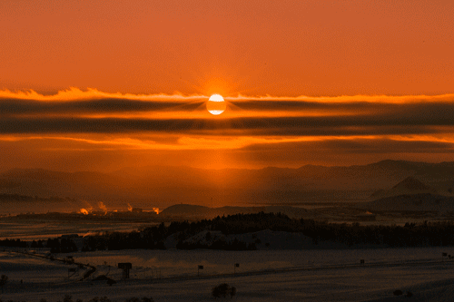 白家窝堡日落(动图)