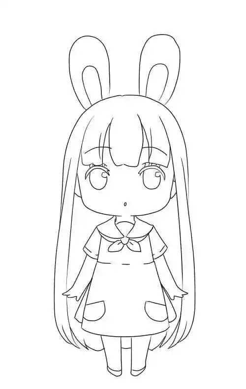 q版漫画人物手绘简笔画