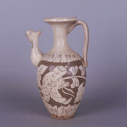 【皇室祖传】宋磁州窑刻花壶董瓷器玩董老货精品老物件收藏景德镇