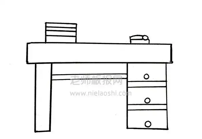 桌子简笔画图片怎么画