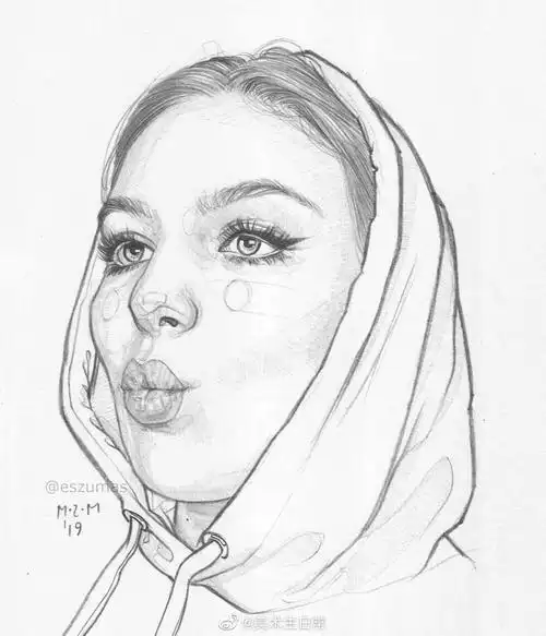 铅笔素描画好美!