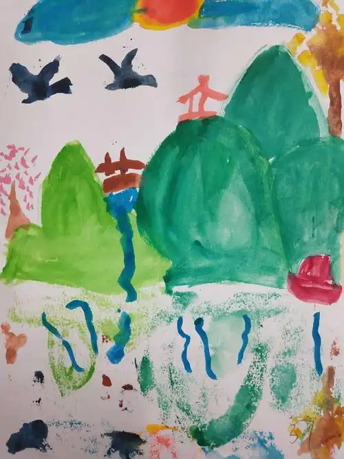 二(8)美术作业《倒影》