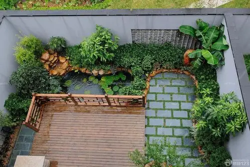 欧式别墅庭院花园装修设计图片_装修123效果图