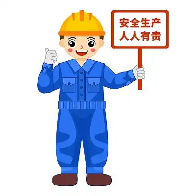 蓝领工人卡通安全生产可爱人物安全生产人物png素材