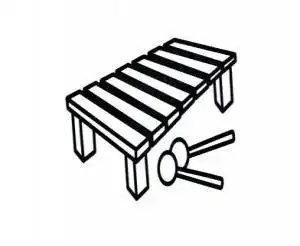 乐器木琴的简笔画画法