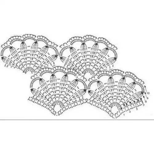 扇形花纹图解_钩针_手工制作_钩针编织_钩针图解_兴趣爱好_手工