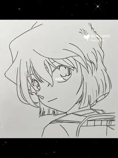 小哀手绘线稿勾线全过程