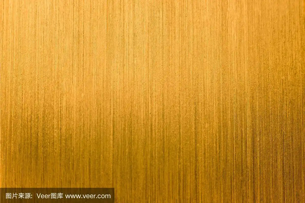黄色铜拉丝金属作为背景