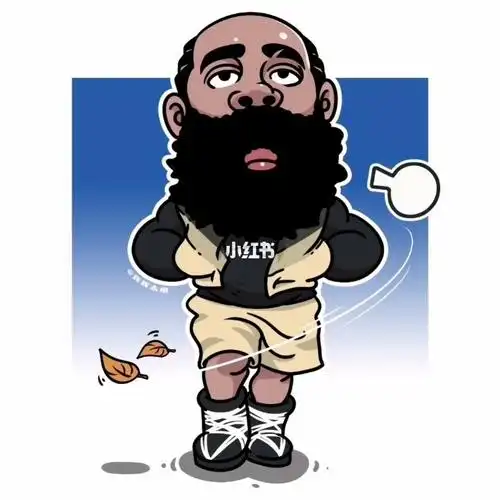 插画  #头像  #nba  #哈登  #哈登入驻小红书  #76人