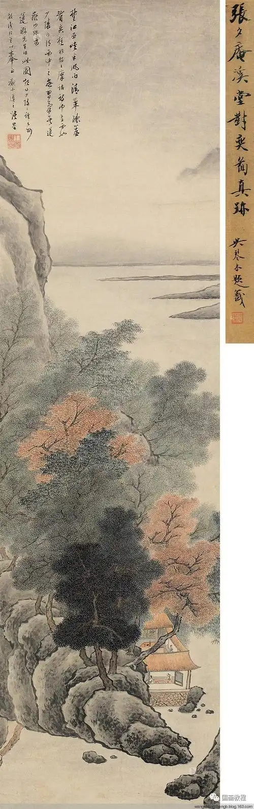 张崟山水作品欣赏绝好的山水画临摹素材