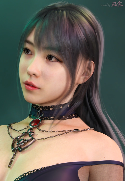 写实3d立绘美女cg作品
