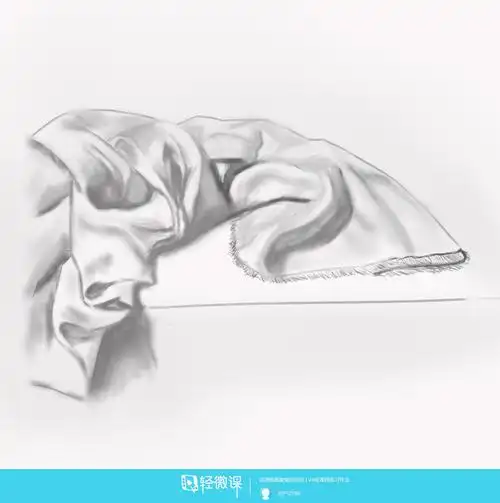 临摹布素描材质质感练习