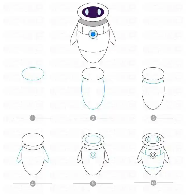 简笔画 | 超级无敌又萌萌哒的机器人来啦,小男孩们的最爱!