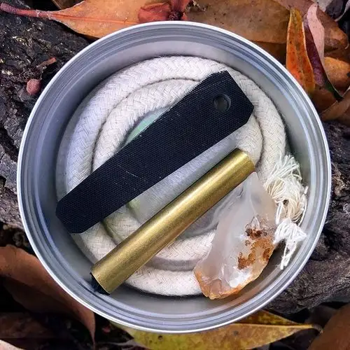 淘宝原始火镰取火燧石打火石火钢户外老式打火刀优惠券